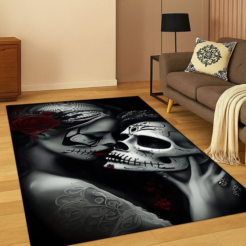 Kids Outdoor Flooring - Gothic Skull Dead Girl Cartoon Horror