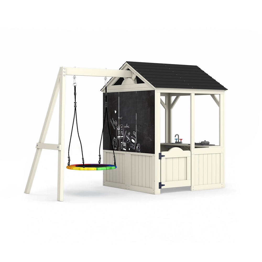 Kids Outdoor House With Kitchen - Garden Buildings Furniture Kids Playhouse Playground