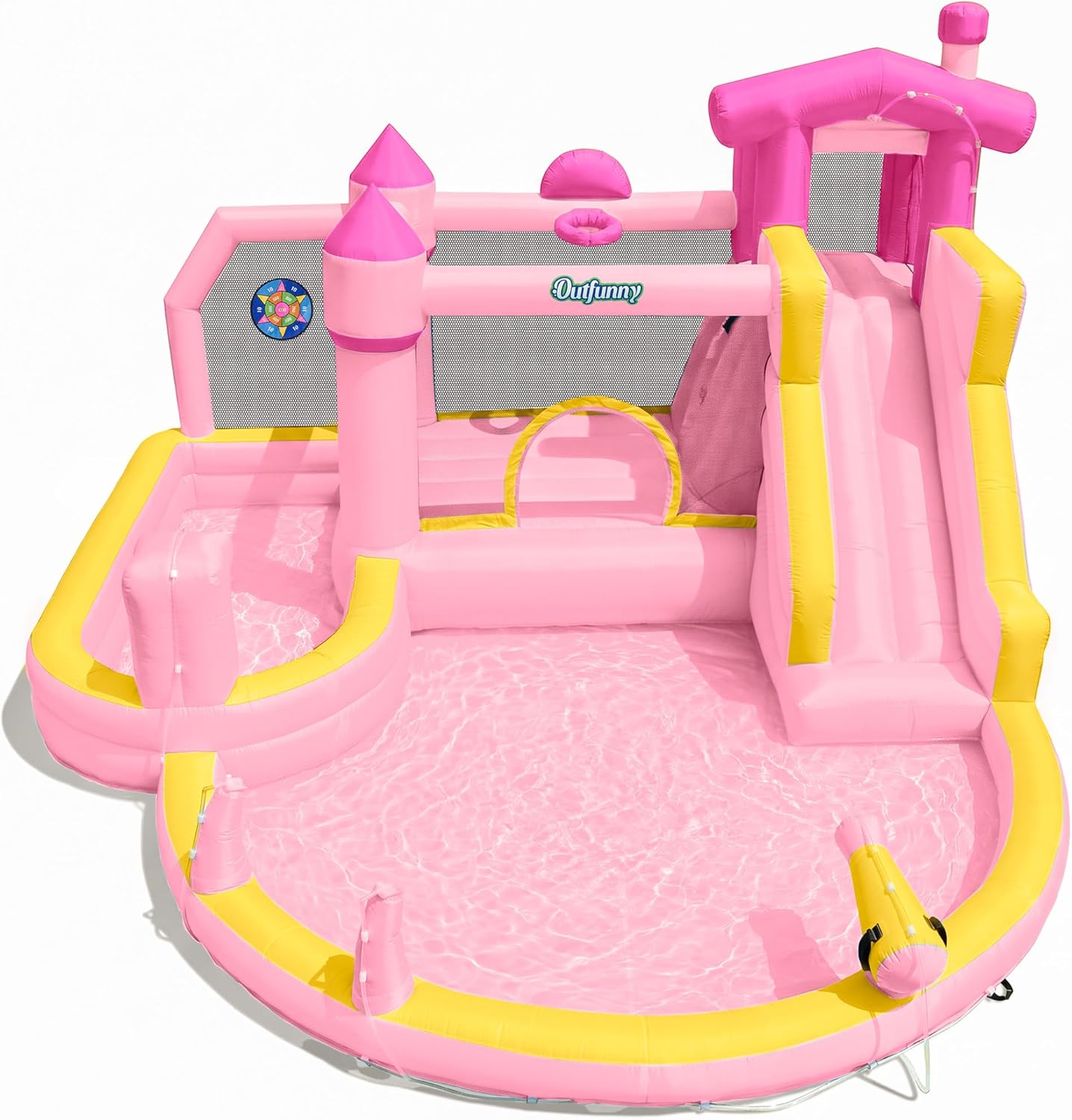 Kids Outdoor Water Slide - Pink Inflatable Water Slide Bounce House