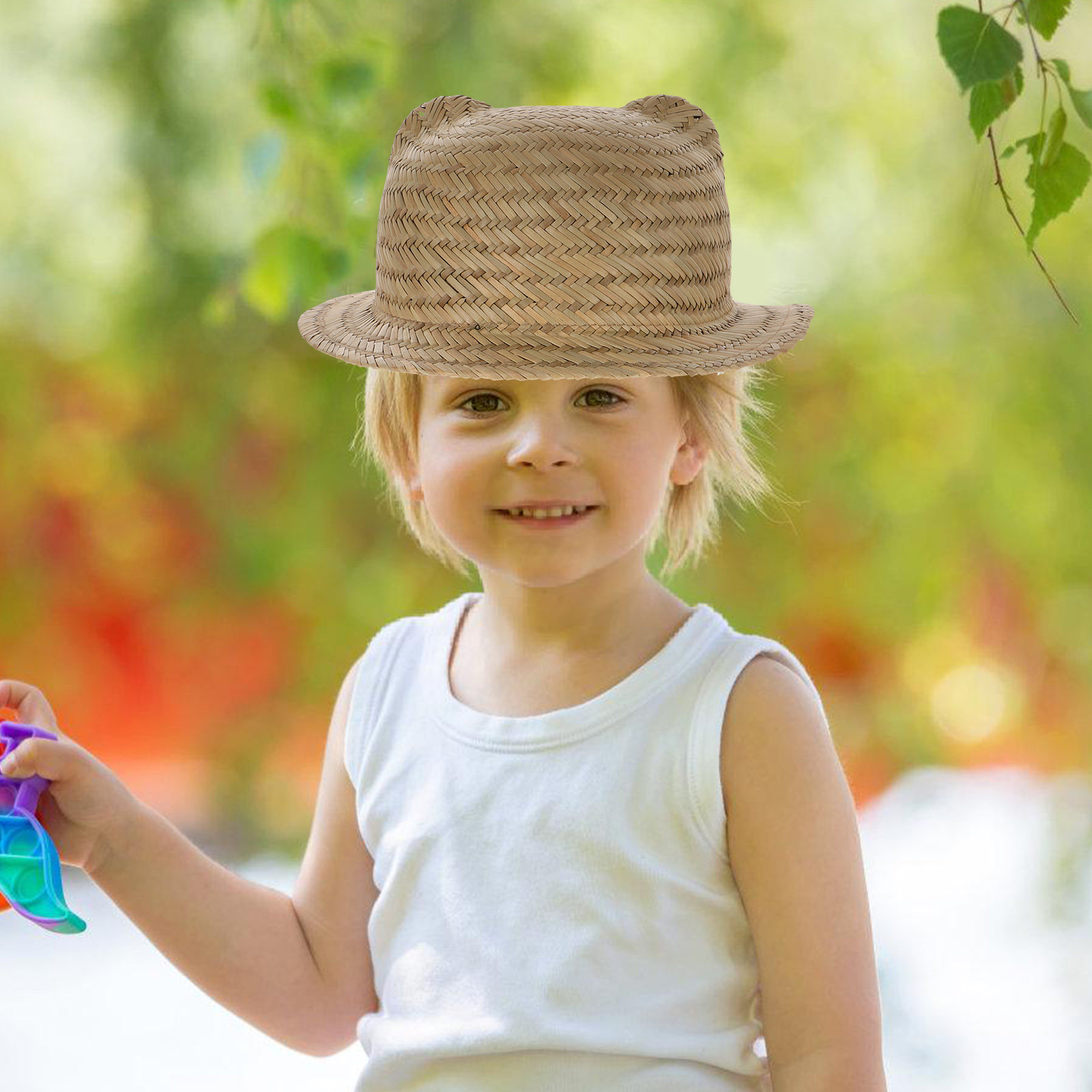 Play Kids Outdoor - Kids Straw Sun Hat Wide Brim