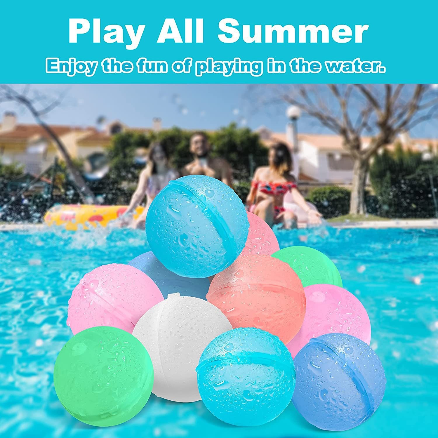 Kids Outdoor Storage - 12/6/3/1PCS Magnetic Reusable Water Balloons Quick