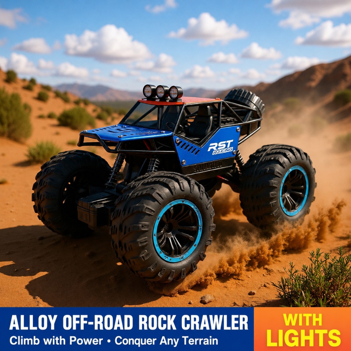 Kids Outdoor Dirt Toys - Remote Control Alloy Climbing Car 4WD