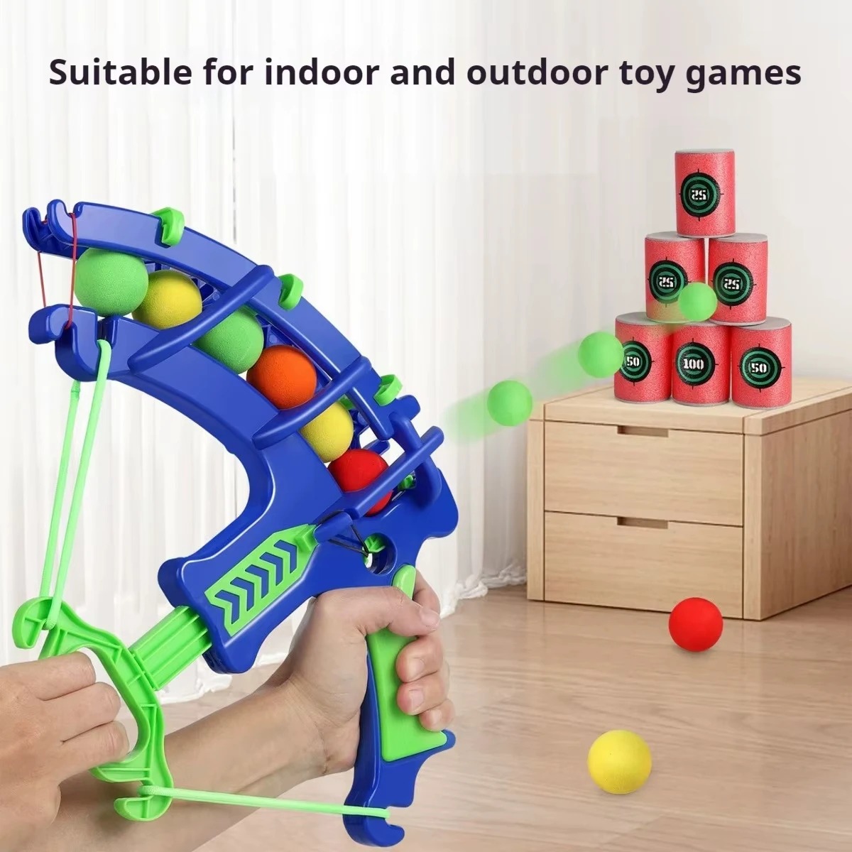 Kids Outdoor Storage - Throw Sport Slingshot Target Bubble Gun