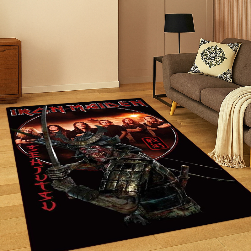 Kids Outdoor Flooring - 3D I-Iron Maiden Metal Band Carpet