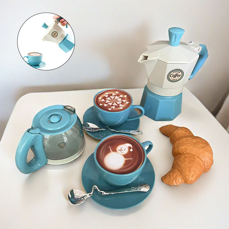 Kids Outdoor House With Kitchen - 4/11PCS retend Play Simulation Coffee Set