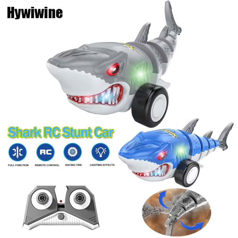 Kids Outdoor Dirt Toys - Shark Car RC Toy Christmas Spin