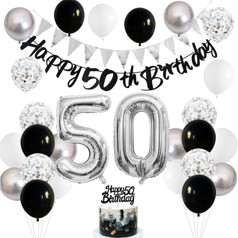 Kids Outdoor Merry Go Round - Black Silver White 50 Birthday Party