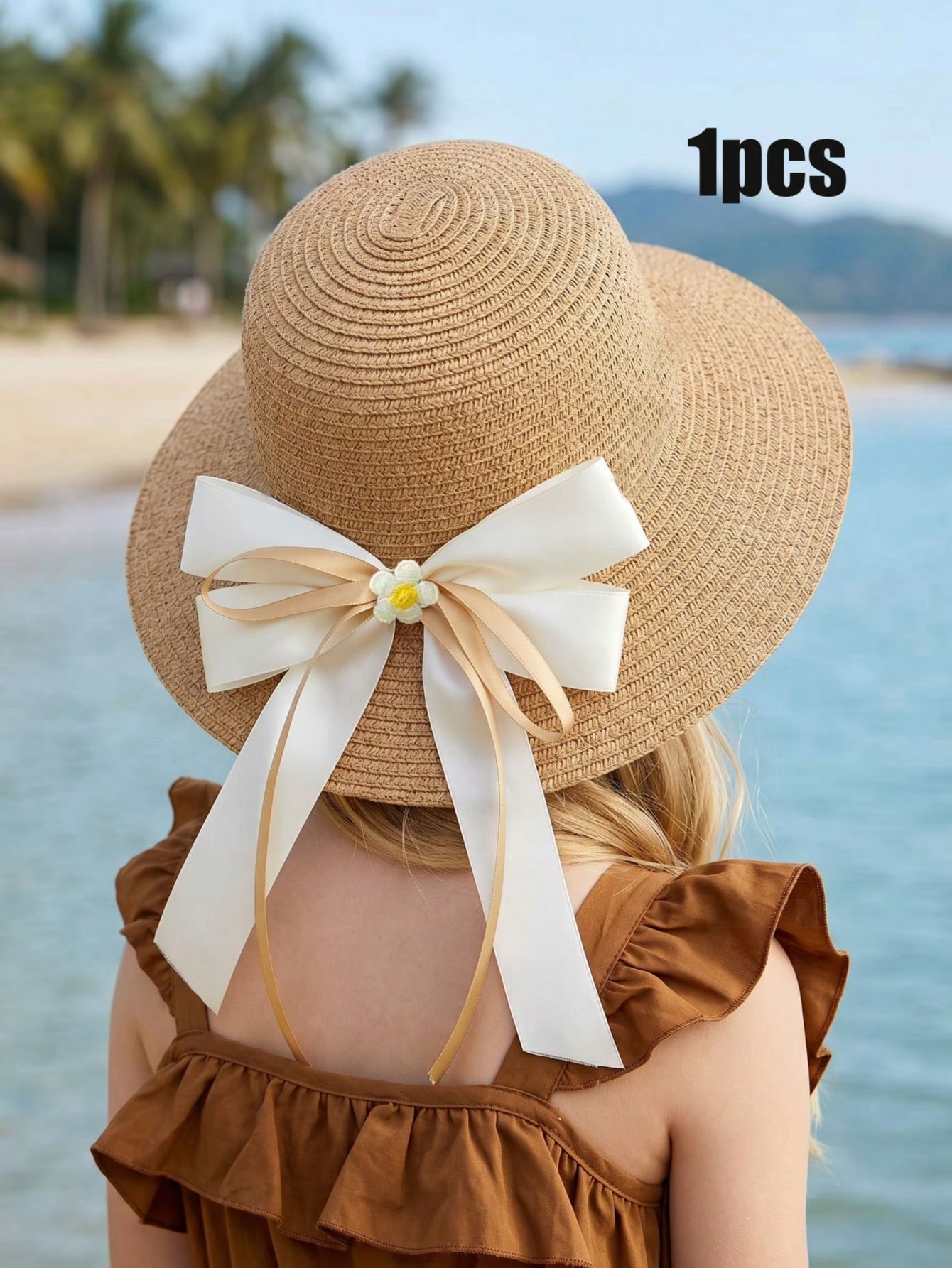 Play Kids Outdoor - 1Pc 3-8Y Girls Coffee Bow Straw