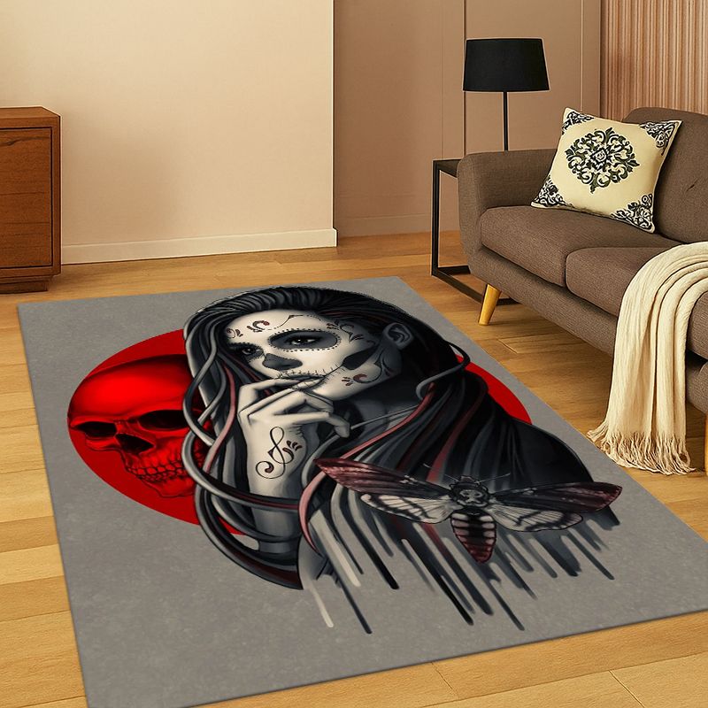 Gothic Skull Dead Girl Cartoon - Kids Outdoor Flooring recension och pris