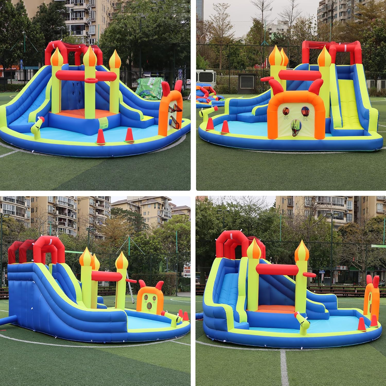 Kids Jumping Castle with Two L - Kids Outdoor Water Slide recension och pris