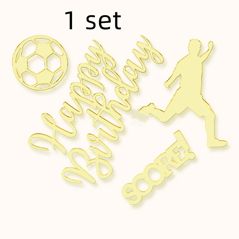 1set Gold Acrylic Happy Birthd - Kids Outdoor Merry Go Round recension och pris