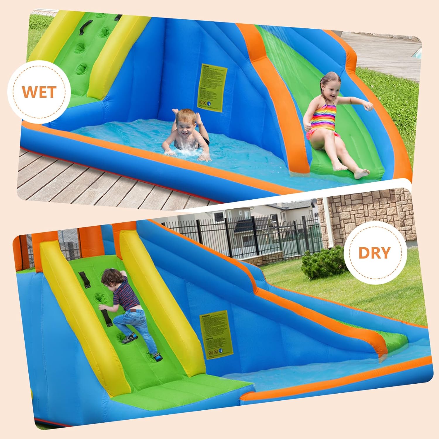 Giant Inflatable Water Park Bo - Kids Outdoor Water Slide recension och pris