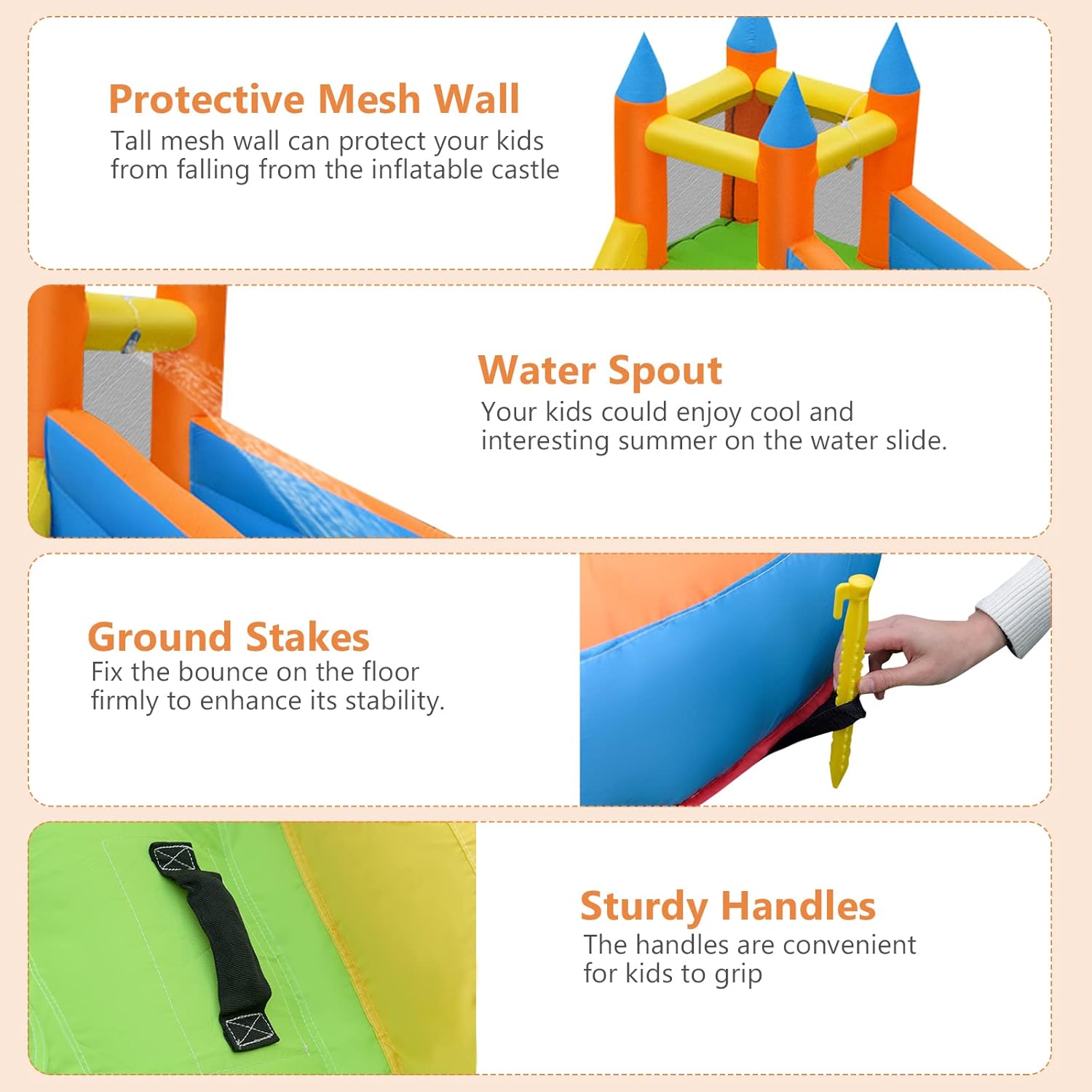 Giant Inflatable Water Park Bo - Kids Outdoor Water Slide recension och pris