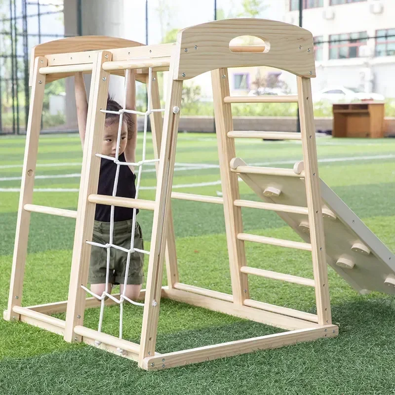 Wooden Climbing Frame Playgrou - Kids Outdoor Wooden Climbing Frame recension och pris