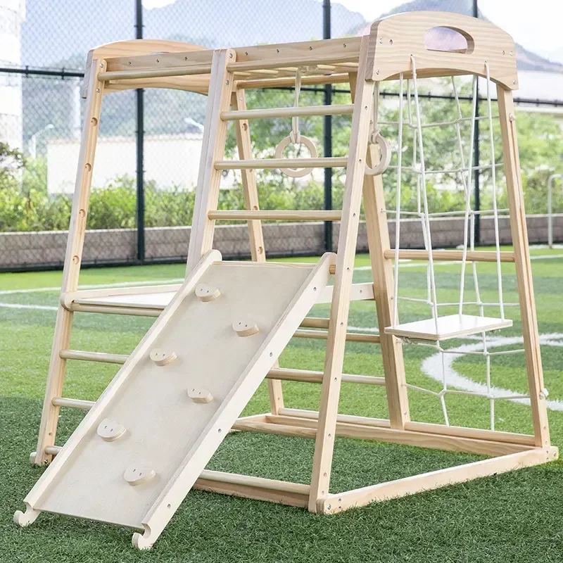 Wooden Climbing Frame Playgrou - Kids Outdoor Wooden Climbing Frame recension och pris