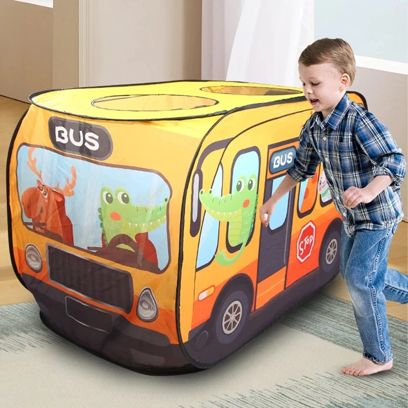 Cartoon Animals Bus Themed Gam - Kids Outdoor Play Tent recension och pris