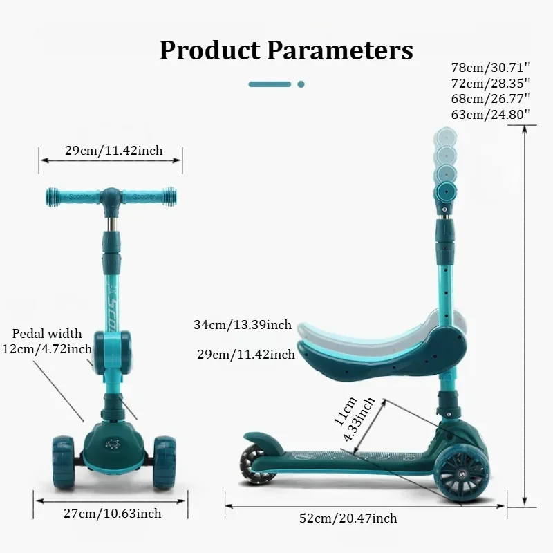 2-in-1 Kids Kick Scooter with  - Kids Outdoor Storage recension och pris