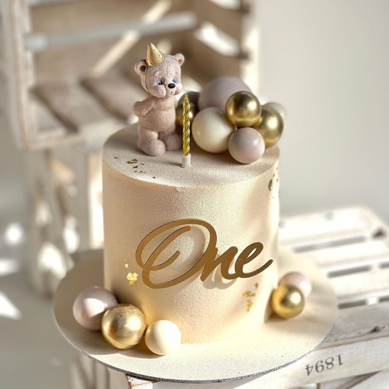 Acrylic Gold Letter One Cake T - Kids Outdoor Merry Go Round recension och pris