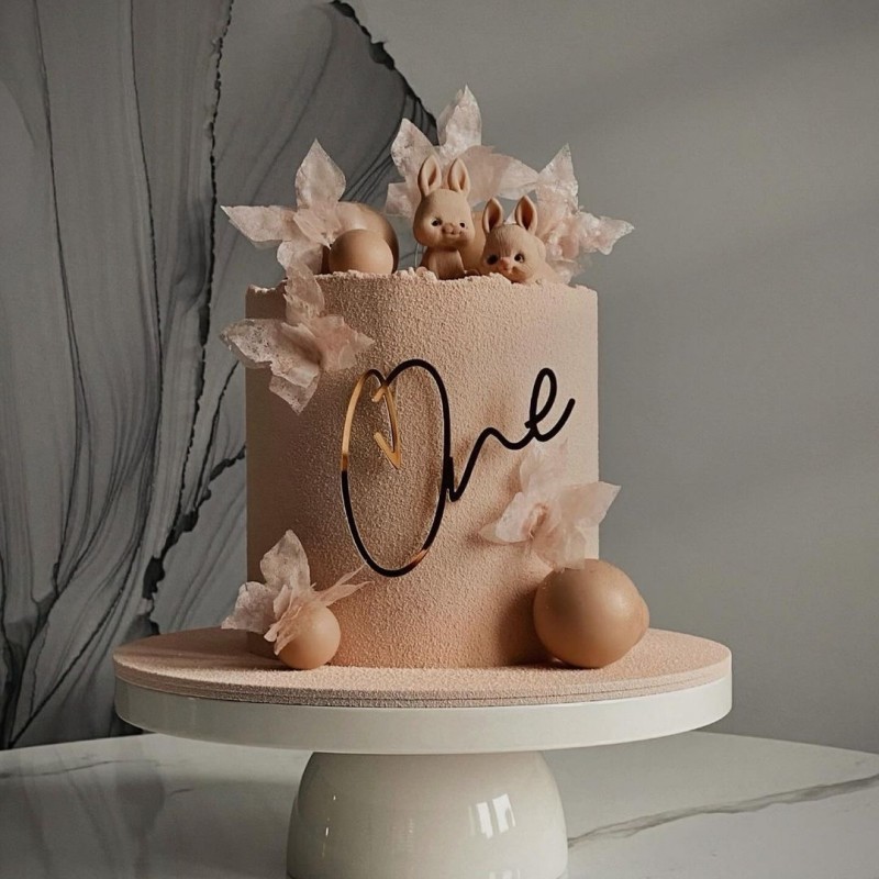 Acrylic Gold Letter One Cake T - Kids Outdoor Merry Go Round recension och pris