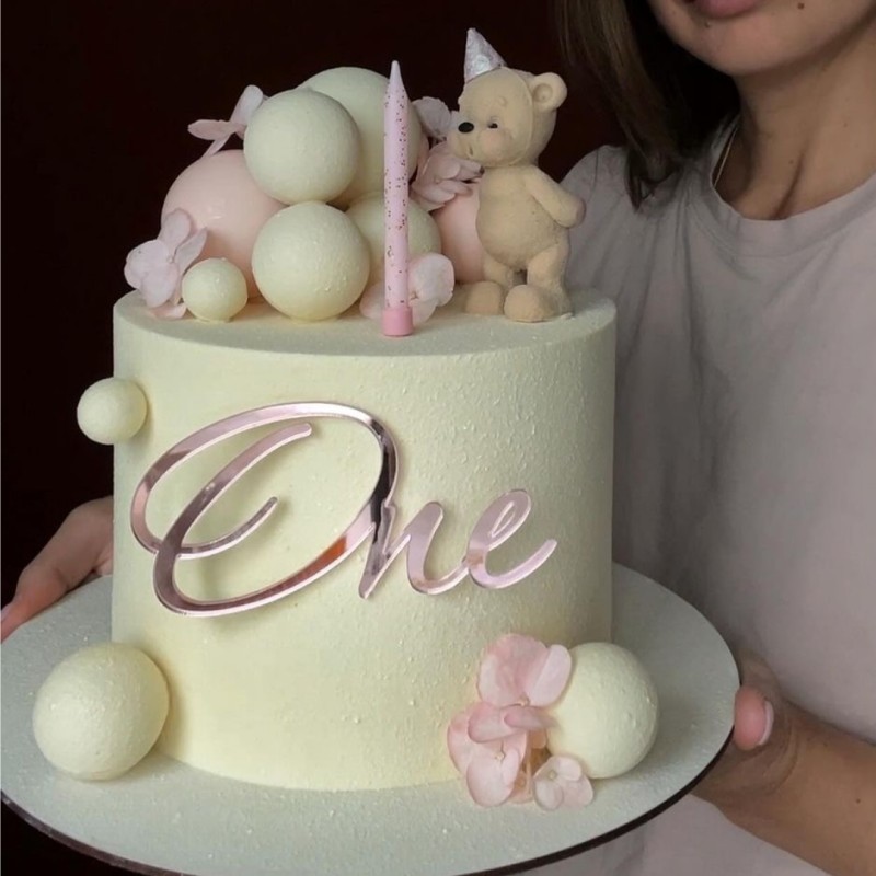 Acrylic Gold Letter One Cake T - Kids Outdoor Merry Go Round recension och pris