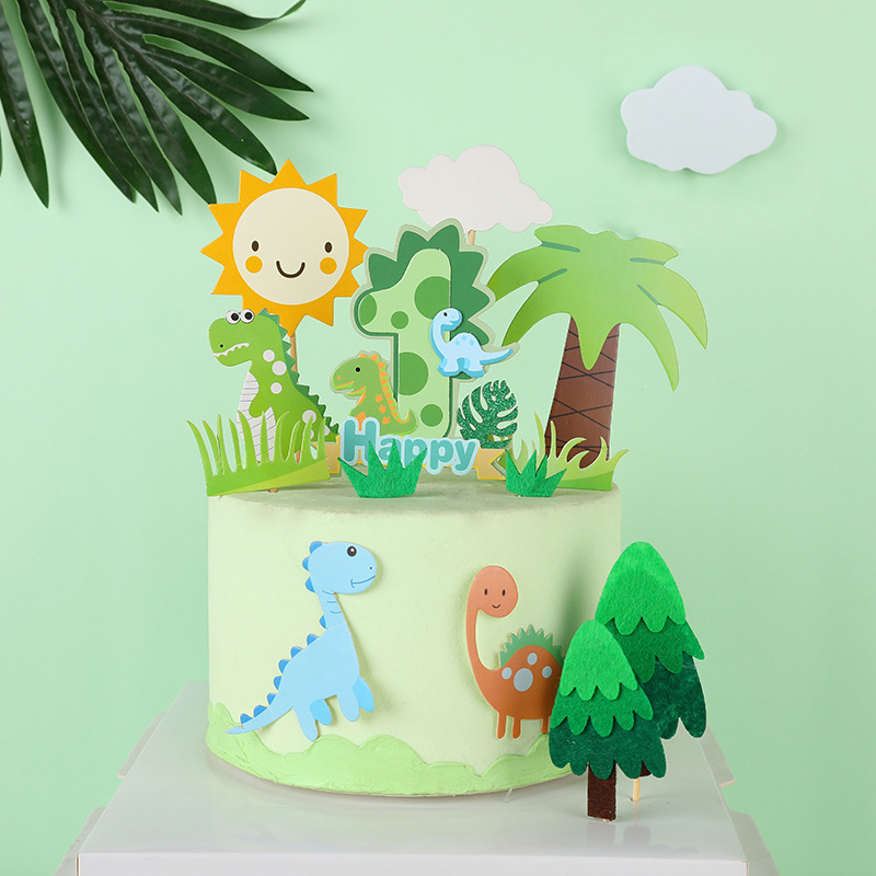 Dinosaur Palm Leaves Cake Topp - Kids Outdoor Merry Go Round recension och pris