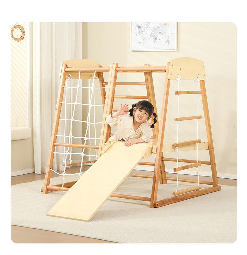Kids Outdoor Indoor Montessori - Kids Outdoor Wooden Climbing Frame recension och pris