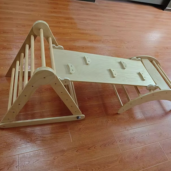 Hot Selling 3-in-1 Montessori  - Kids Outdoor Wooden Climbing Frame recension och pris