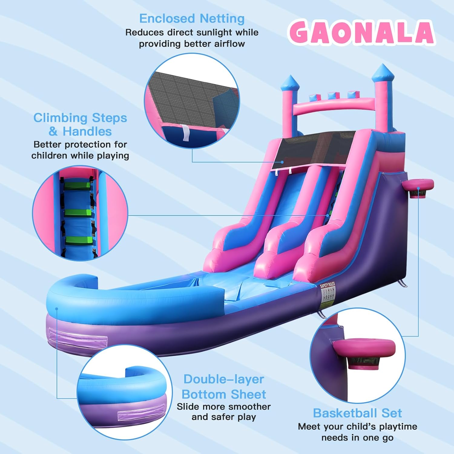 26.2 FT Heavy Duty Inflatable  - Kids Outdoor Water Slide recension och pris
