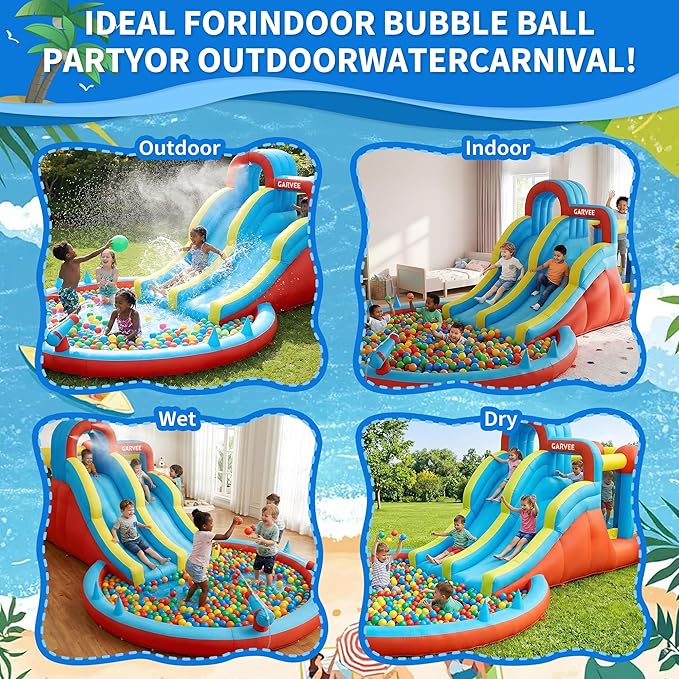All-Season 8-in-1 Inflatable W - Kids Outdoor Water Slide recension och pris