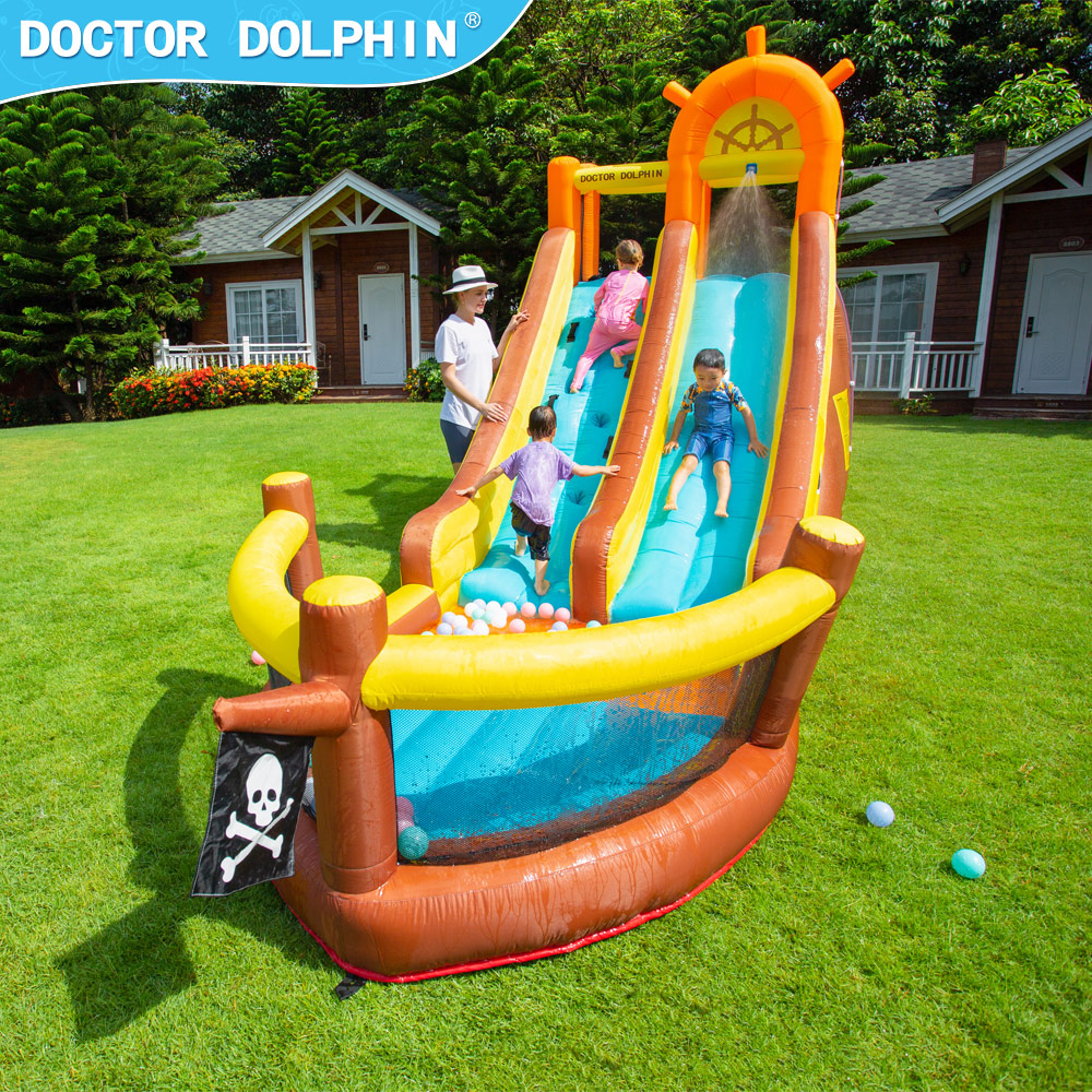 Doctor Dolphin Pirate Ship Out - Kids Outdoor Water Slide recension och pris