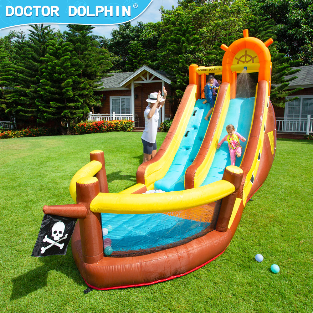 Doctor Dolphin Pirate Ship Out - Kids Outdoor Water Slide recension och pris