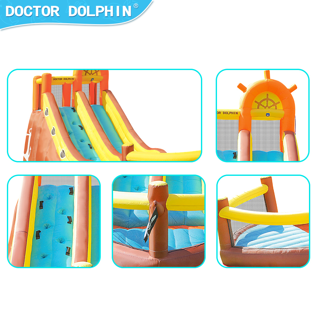 Doctor Dolphin Pirate Ship Out - Kids Outdoor Water Slide recension och pris