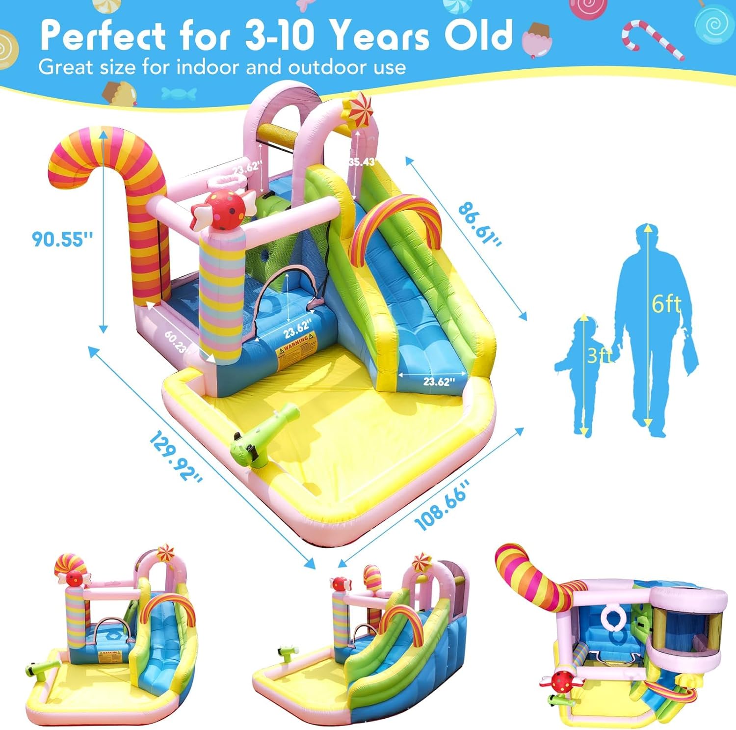 Kids Inflatable Water Slide Bo - Kids Outdoor Water Slide recension och pris
