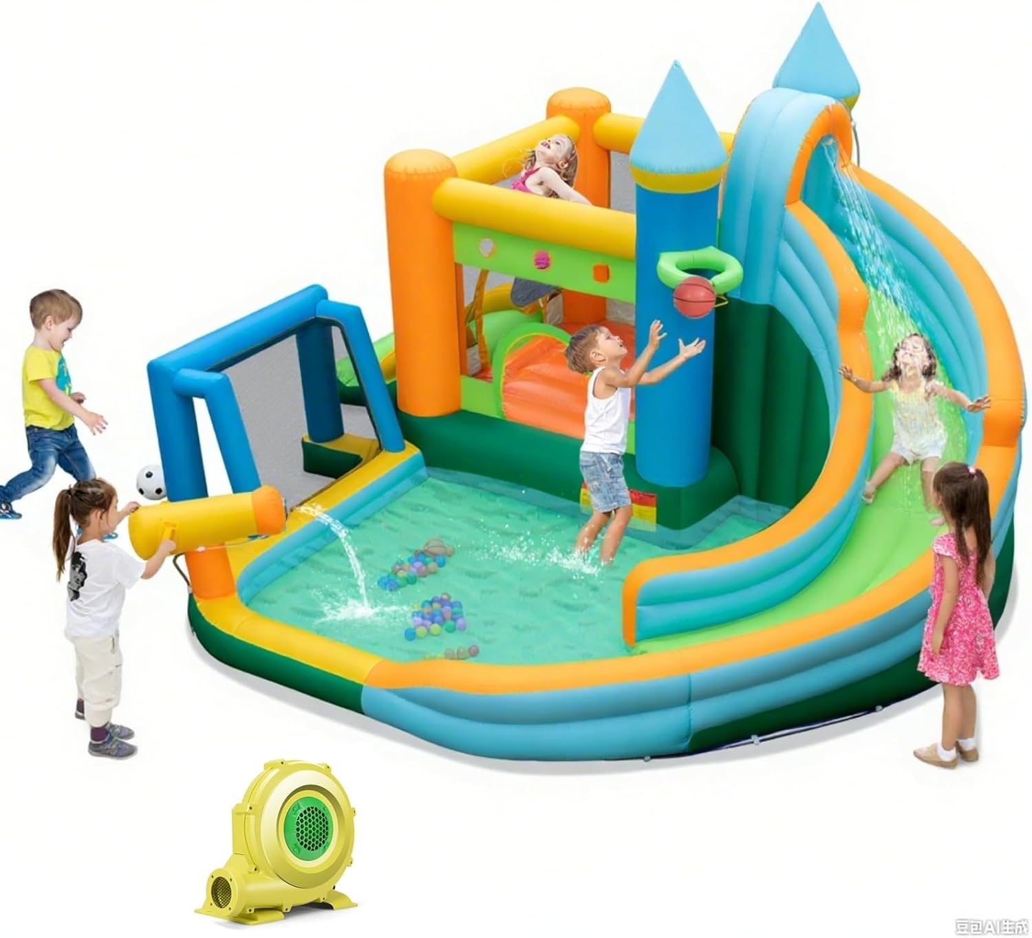 9-in-1 Inflatable Water Slide  - Kids Outdoor Water Slide recension och pris