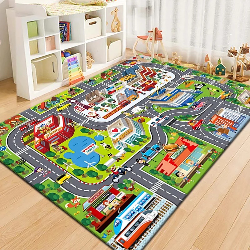 Colorful Kids City Map Play Ma - Kids Outdoor Play Area recension och pris