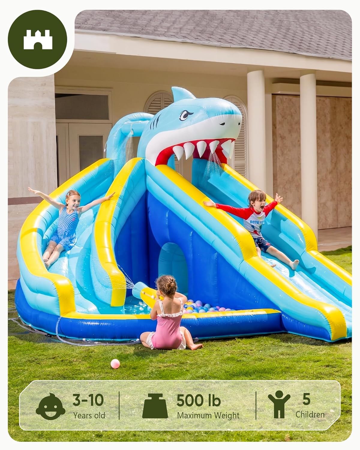 Kids Inflatable Water Slide Bo - Kids Outdoor Water Slide recension och pris