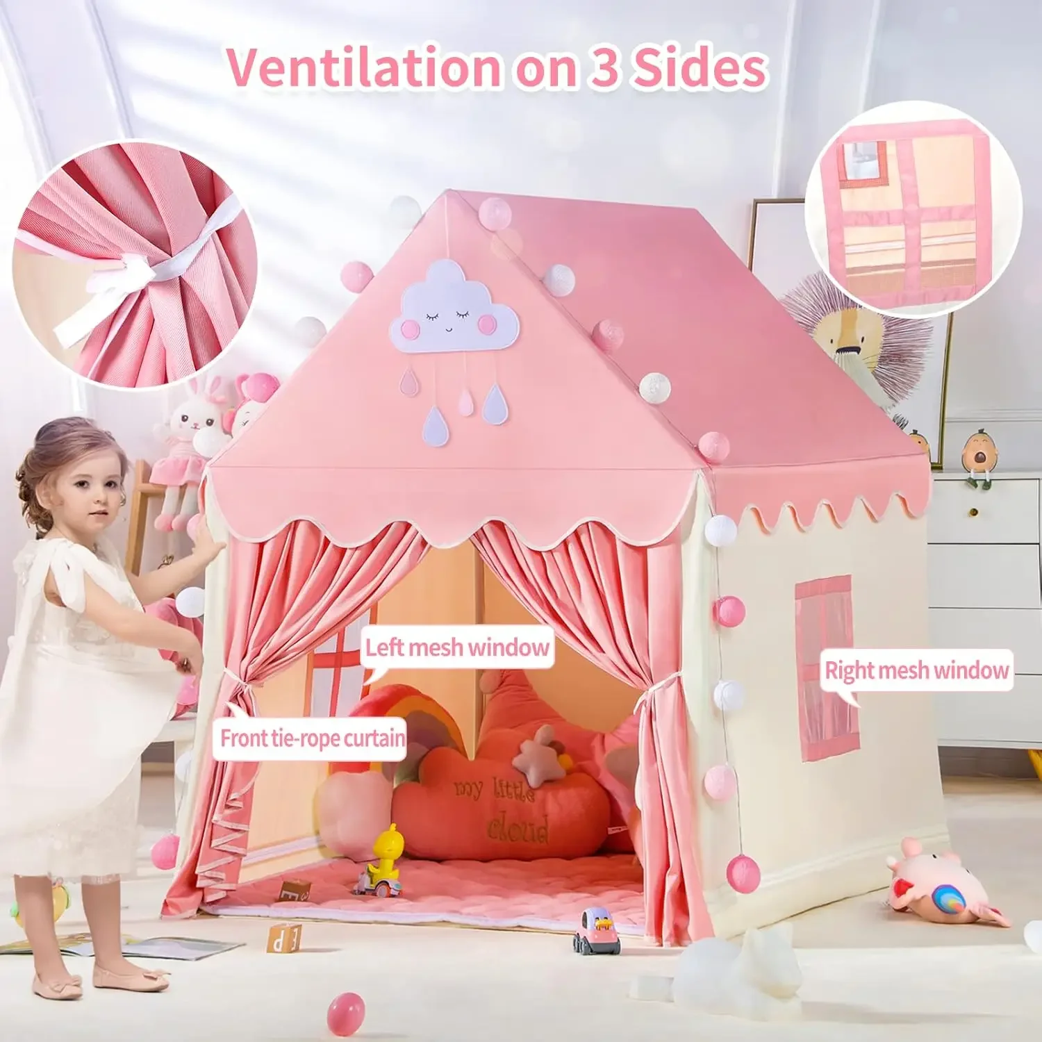 Children Play Tent Princess Ca - Kids Outdoor Play Tent recension och pris