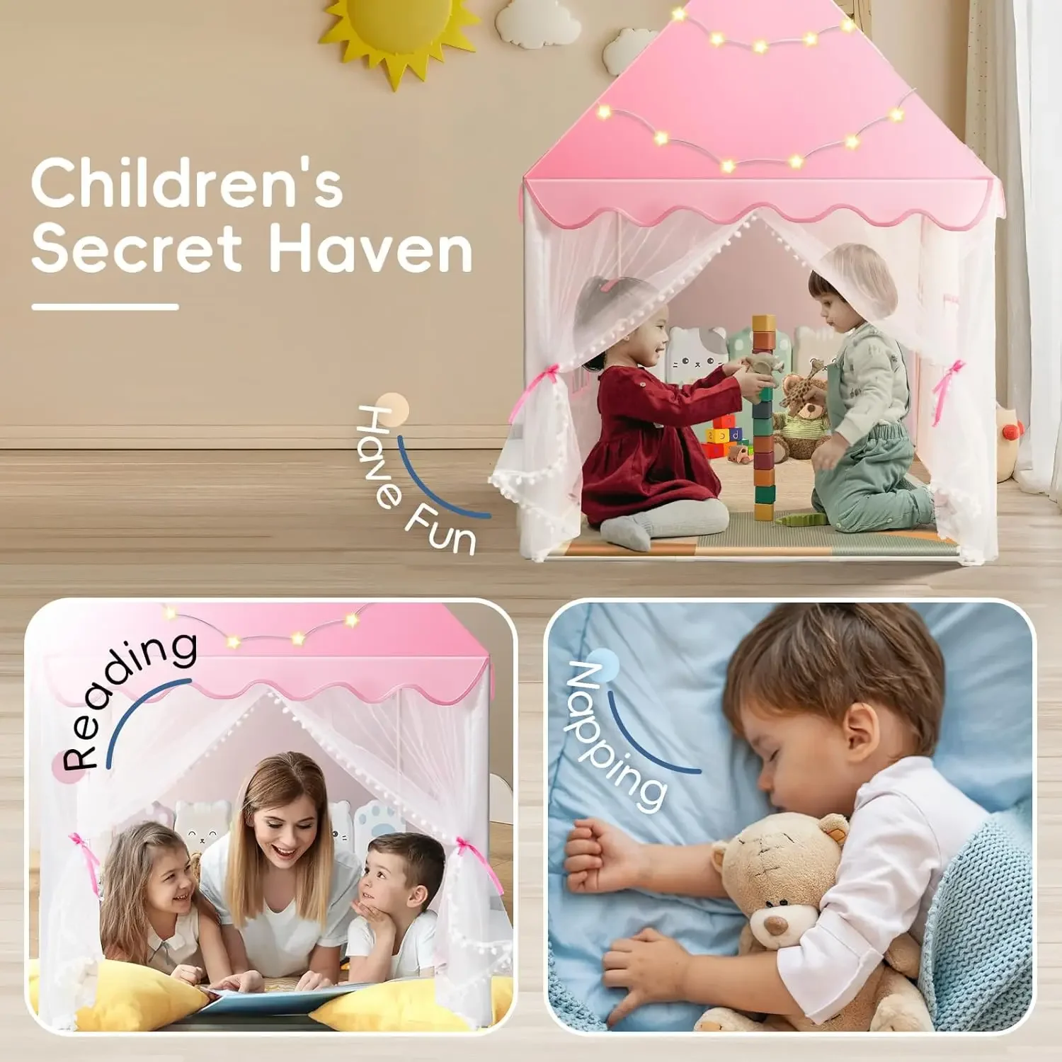 Children Play Tent Princess Ca - Kids Outdoor Play Tent recension och pris