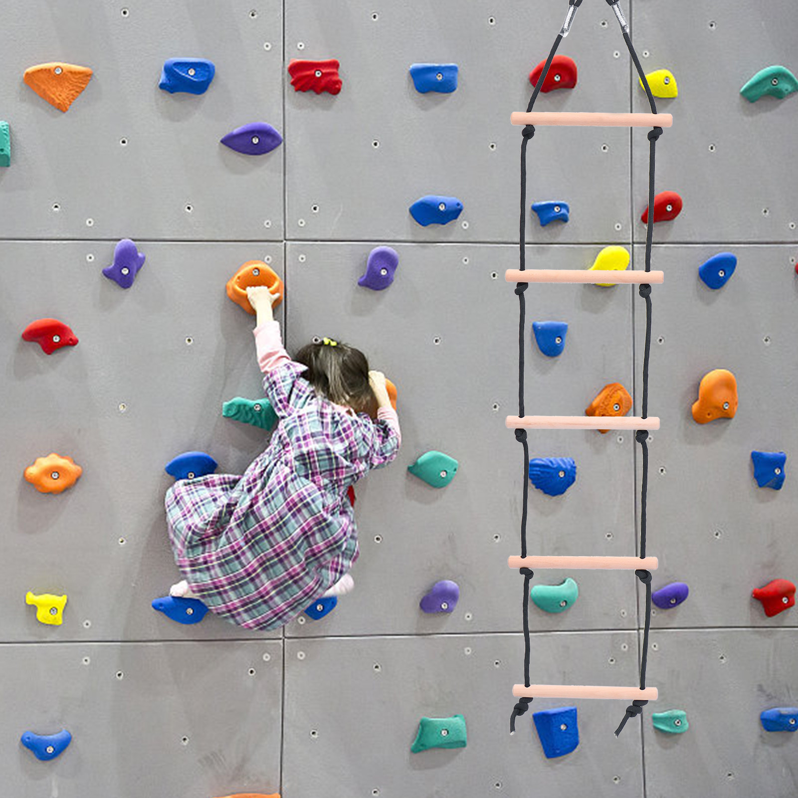 Wooden Climbing Ladder Kids Ha - Play Kids Outdoor recension och pris
