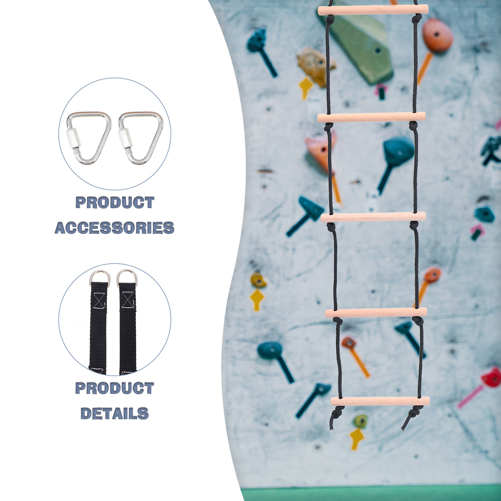 Wooden Climbing Ladder Kids Ha - Play Kids Outdoor recension och pris
