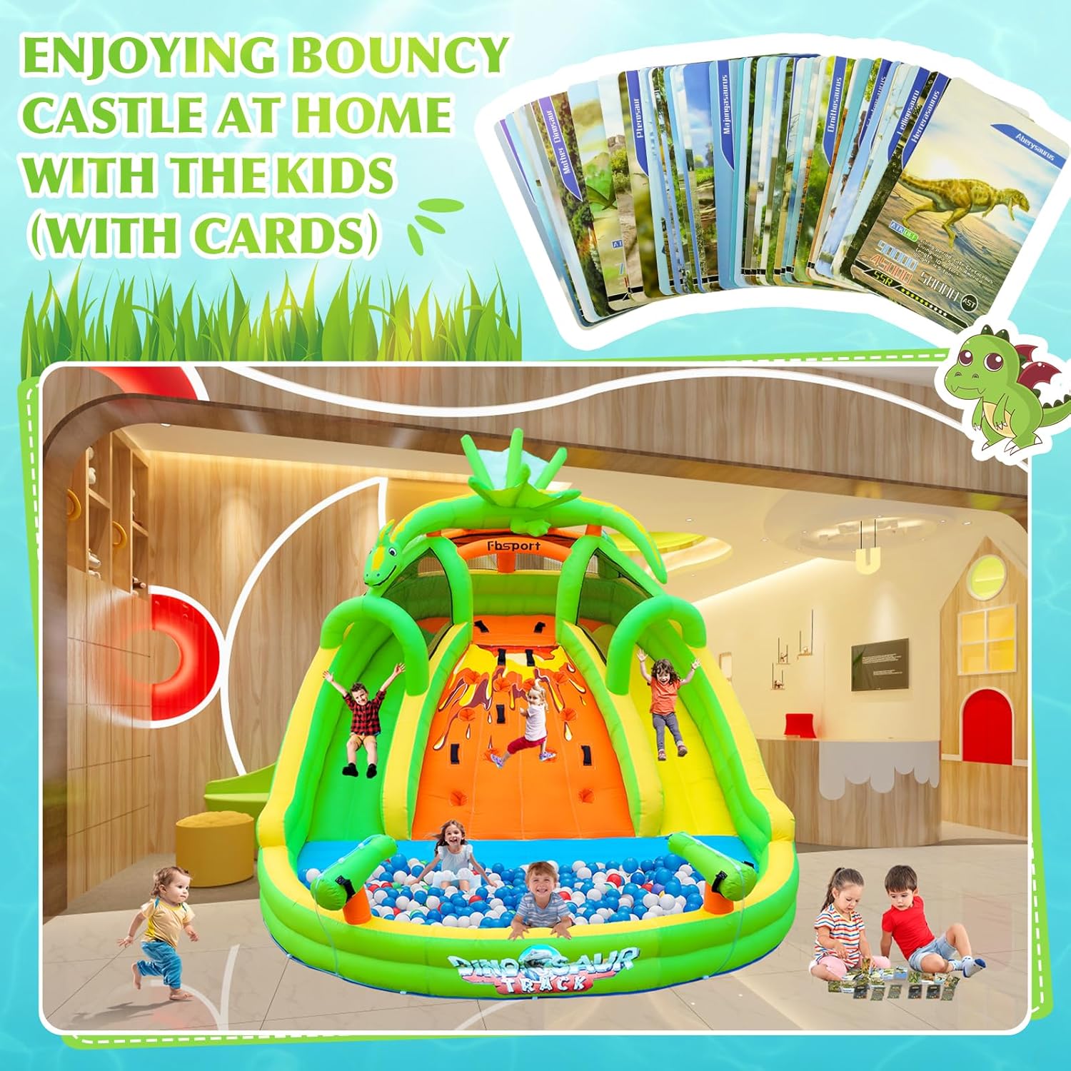 Kids Inflatable Bounce House w - Kids Outdoor Water Slide recension och pris