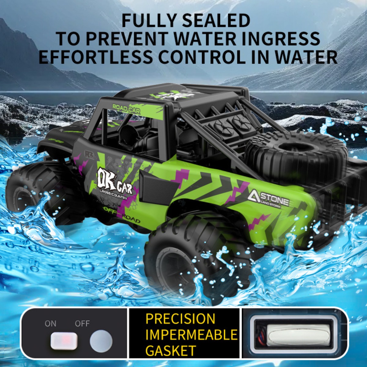 Amphibious RC Car 4WD Off-Road - Kids Outdoor Dirt Toys recension och pris
