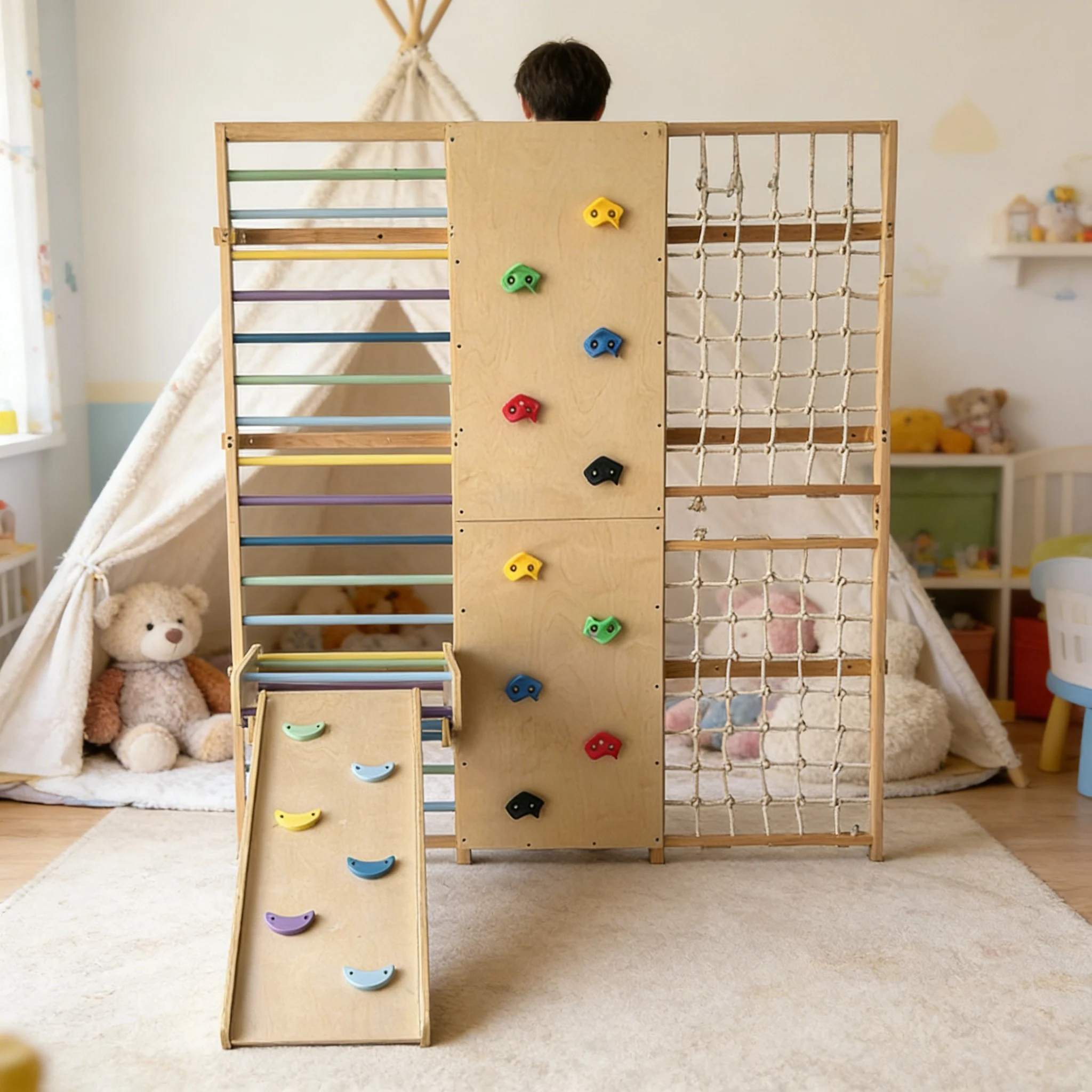 2026 Professional Grade Climbi - Kids Outdoor Wooden Climbing Frame recension och pris