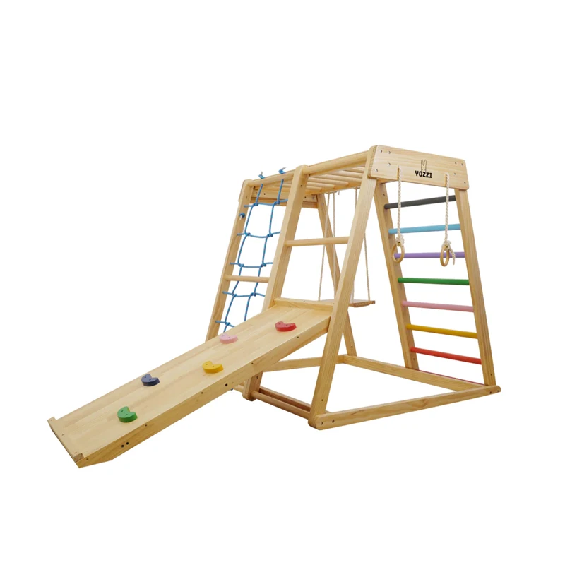 Kids Indoor Playground Activit - Kids Outdoor Wooden Climbing Frame recension och pris
