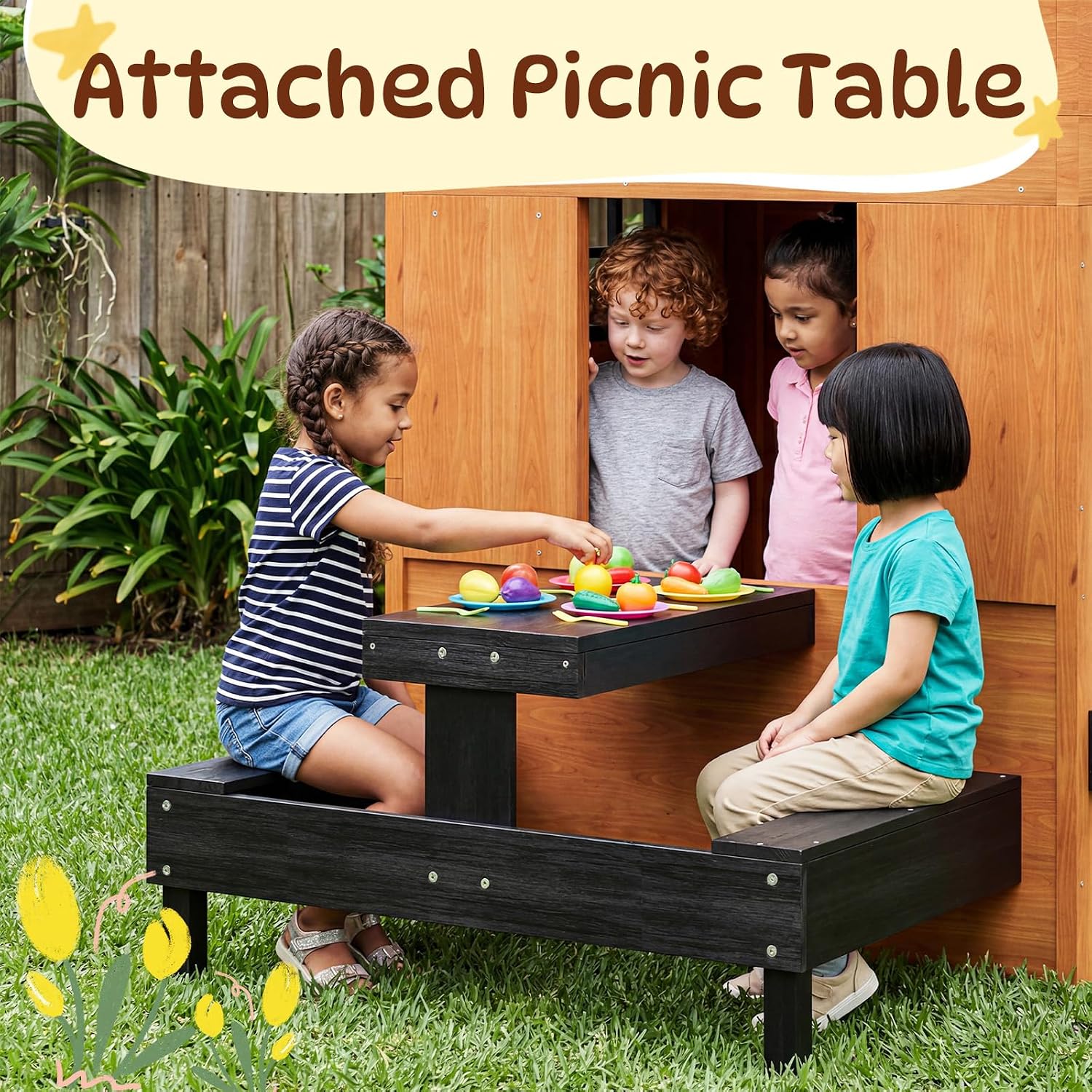 Nordivale Outdoor Playhouse Mo - Kids Outdoor House With Kitchen recension och pris