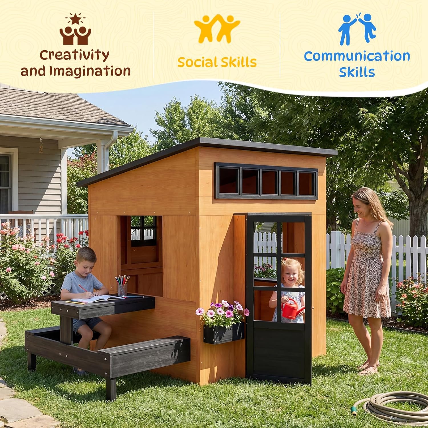 Nordivale Outdoor Playhouse Mo - Kids Outdoor House With Kitchen recension och pris
