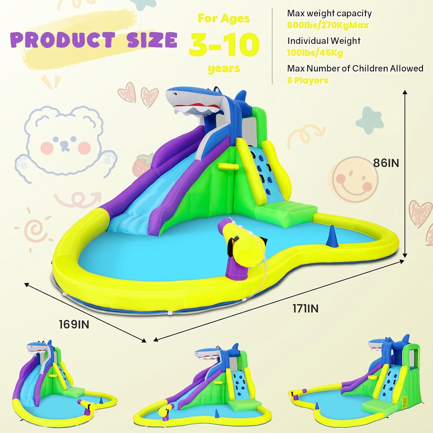 13x14FT Inflatable Bounce Hous - Play Kids Outdoor recension och pris