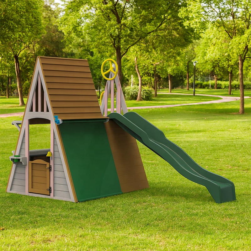 Kids Outdoor Playground Equipm - Kids Outdoor Wooden Climbing Frame recension och pris