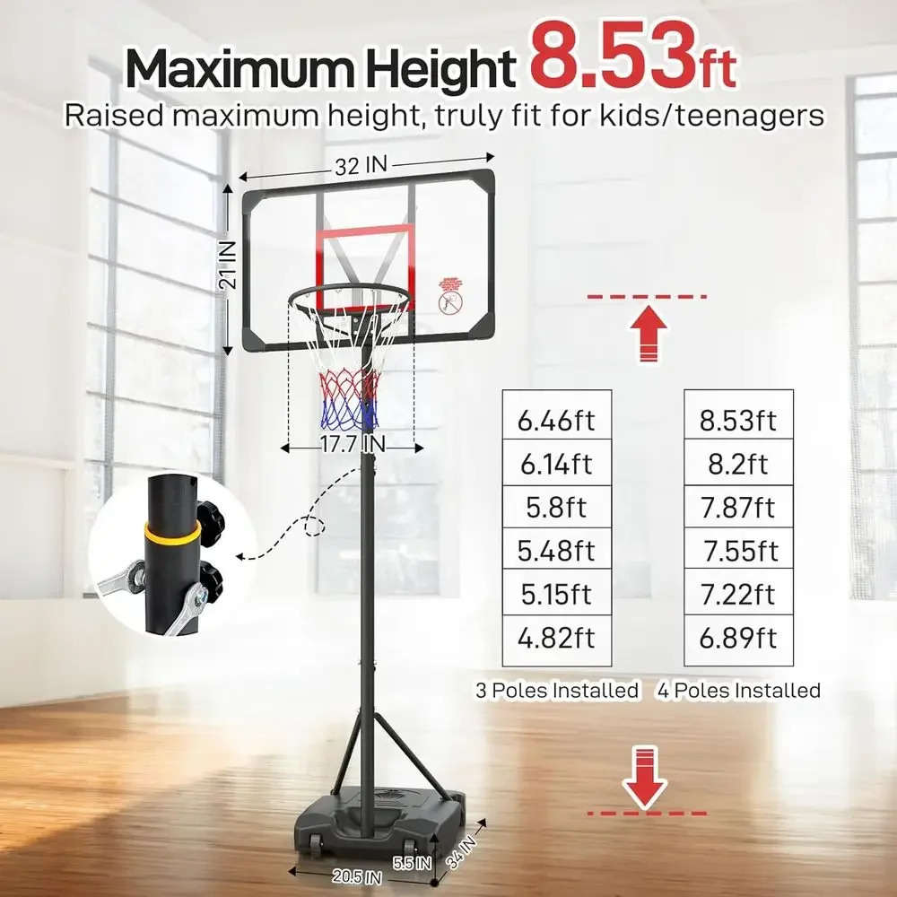 Adjustable Height Portable Bas - Play Kids Outdoor recension och pris