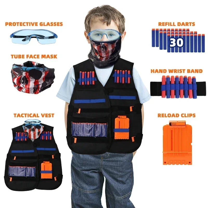 B NEW Kids Tactical Vest Suit  - Kids Outdoor Toys B&Q recension och pris